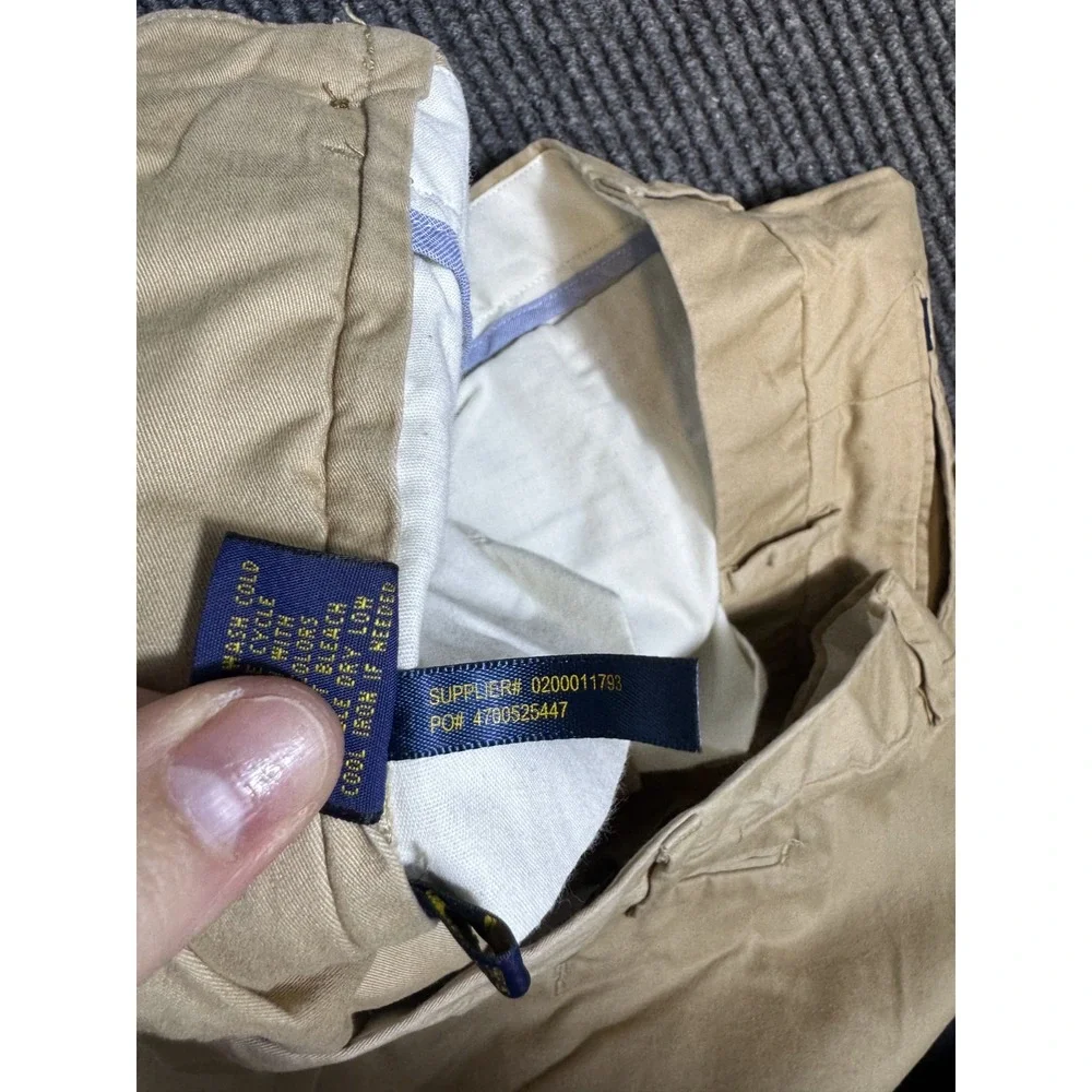 Polo Ralph Lauren Chino Shorts Mens Size 46B 46 Big Khaki Classic Fit 9